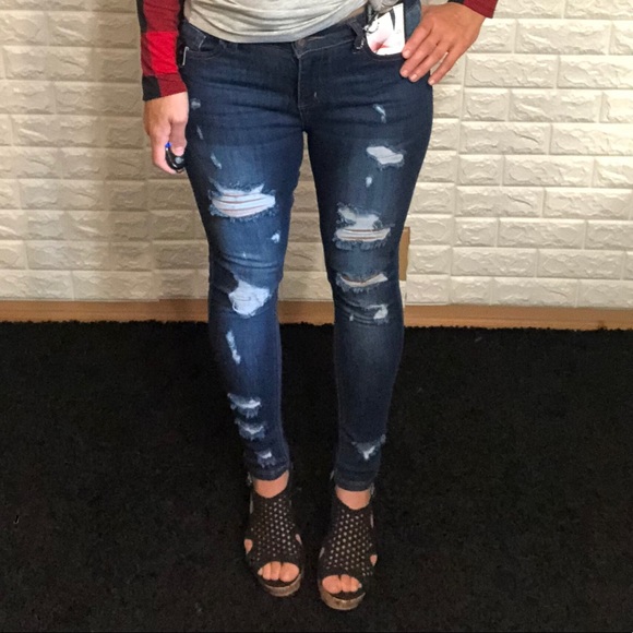 Denim - High Rise Distressed Denim